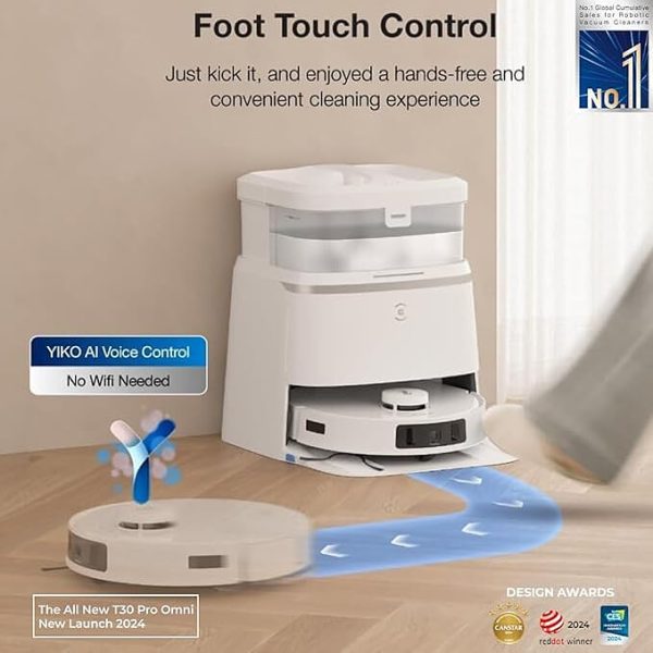 جارو رباتیک اکووکس مدل  Ecovacs T30 Pro Omni Robot Vacuum Cleaner - Image 3